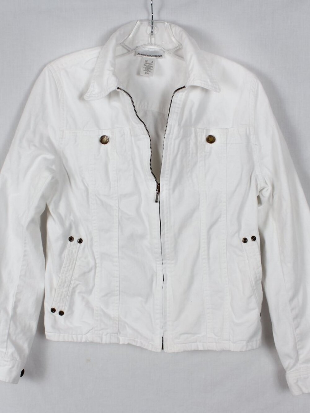 Jones New York Women's White Stretch Jeans Jacket Size S